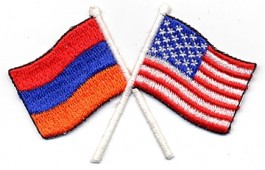 Flags of Armenia and America Badge
