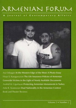 Armenian Forum: Volume 2, Number 2