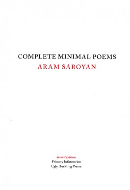 Complete Minimal Poems