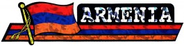 Armenia and Flag Bumber Sticker