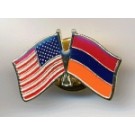 USA and Armenia Flags Pin