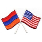Flags of Armenia and America Badge