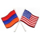 Flags of Armenia and America Badge
